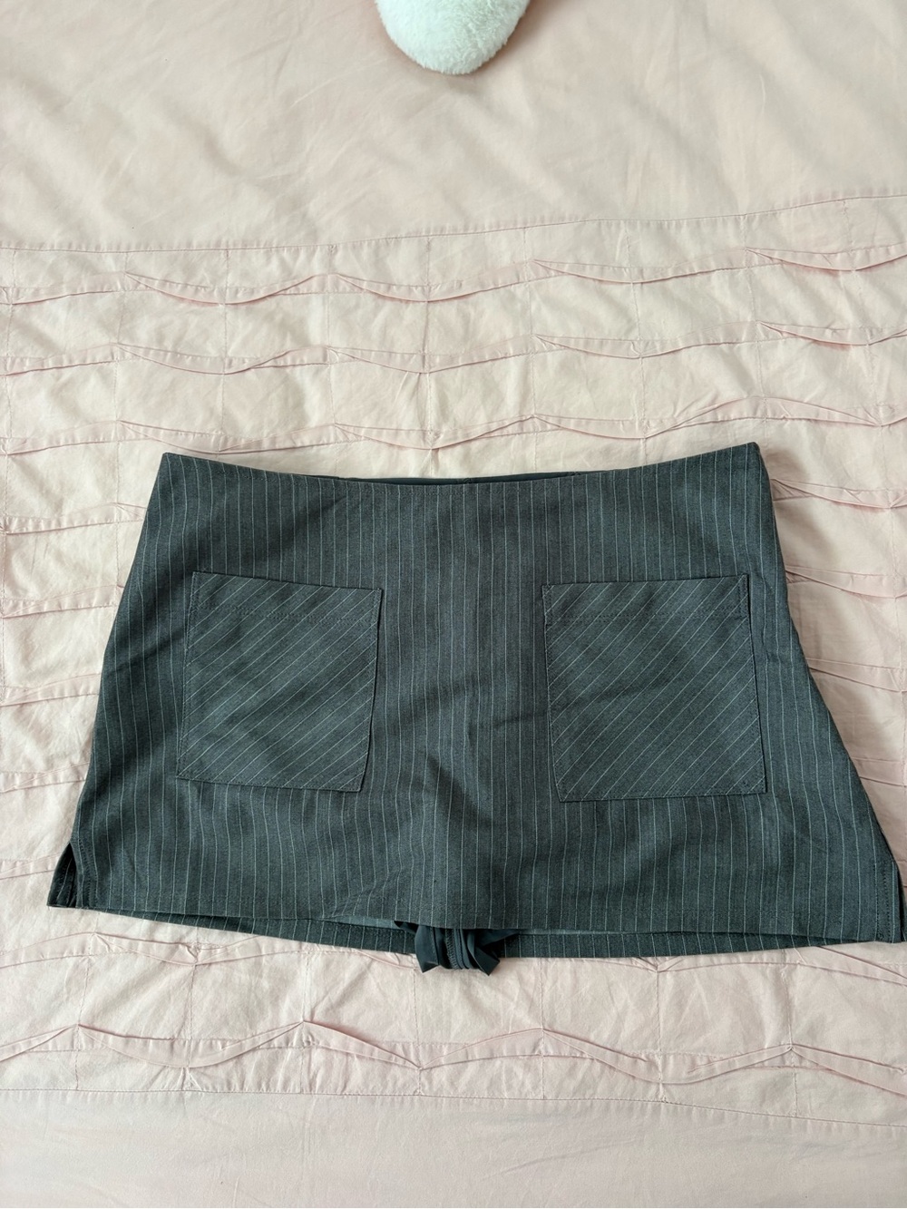 Urban Outfitters Charcoal Pinstripe Mini Skort